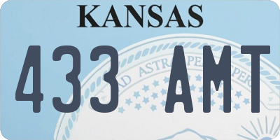 KS license plate 433AMT