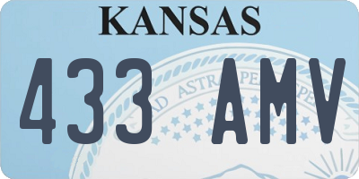 KS license plate 433AMV