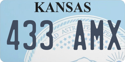 KS license plate 433AMX