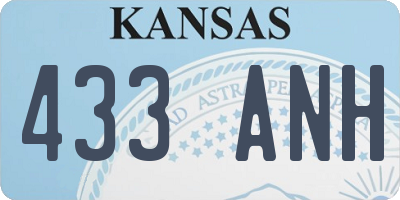 KS license plate 433ANH