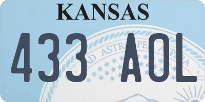 KS license plate 433AOL