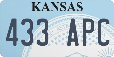 KS license plate 433APC