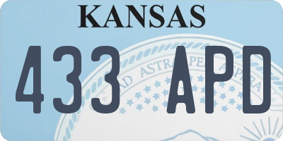 KS license plate 433APD