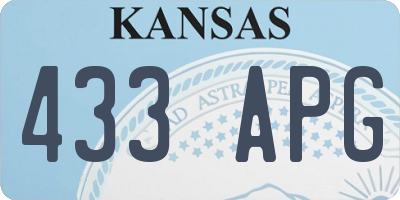 KS license plate 433APG