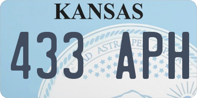 KS license plate 433APH