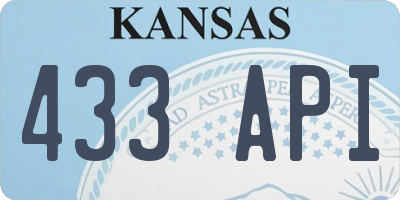 KS license plate 433API