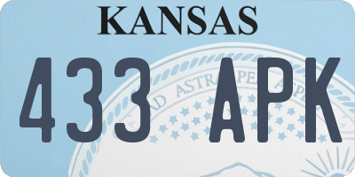 KS license plate 433APK