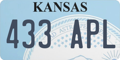 KS license plate 433APL