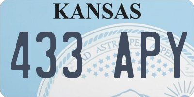 KS license plate 433APY