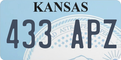 KS license plate 433APZ
