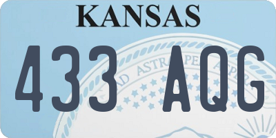 KS license plate 433AQG