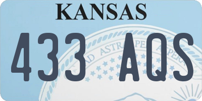 KS license plate 433AQS