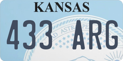 KS license plate 433ARG