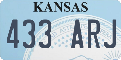 KS license plate 433ARJ
