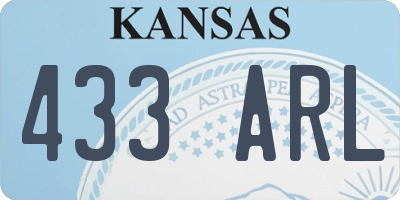 KS license plate 433ARL