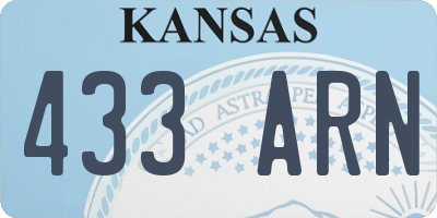 KS license plate 433ARN