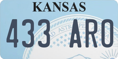 KS license plate 433ARO