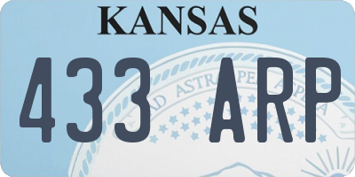 KS license plate 433ARP