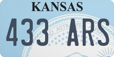 KS license plate 433ARS