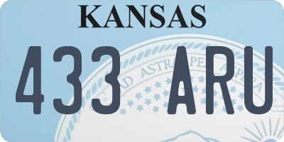 KS license plate 433ARU