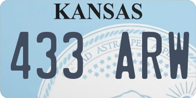 KS license plate 433ARW