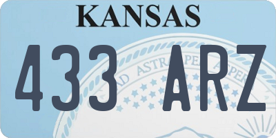 KS license plate 433ARZ