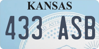 KS license plate 433ASB