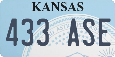 KS license plate 433ASE