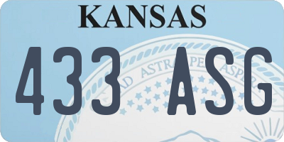 KS license plate 433ASG