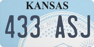 KS license plate 433ASJ