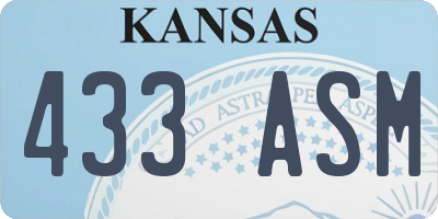 KS license plate 433ASM