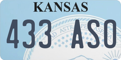 KS license plate 433ASO