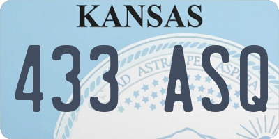 KS license plate 433ASQ