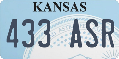KS license plate 433ASR