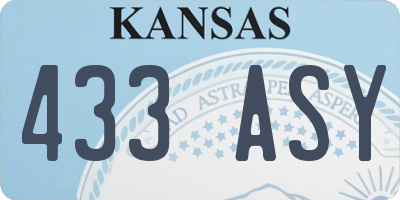 KS license plate 433ASY
