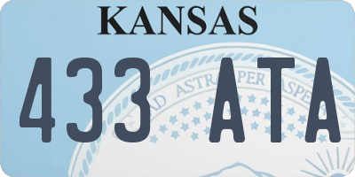 KS license plate 433ATA