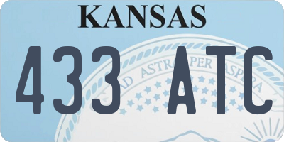 KS license plate 433ATC