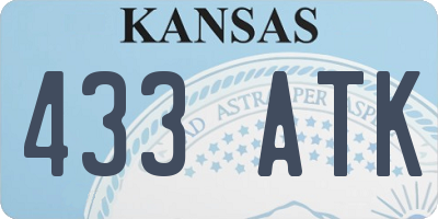 KS license plate 433ATK