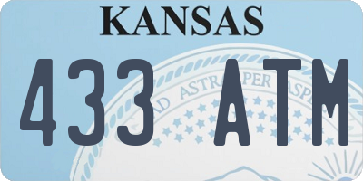 KS license plate 433ATM