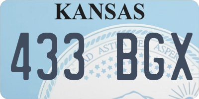 KS license plate 433BGX