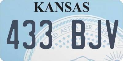 KS license plate 433BJV