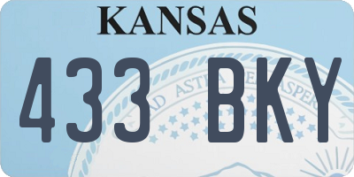 KS license plate 433BKY