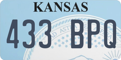 KS license plate 433BPQ