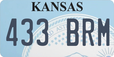KS license plate 433BRM