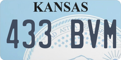 KS license plate 433BVM