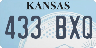 KS license plate 433BXQ