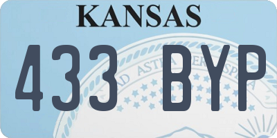 KS license plate 433BYP