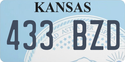 KS license plate 433BZD