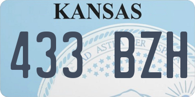 KS license plate 433BZH