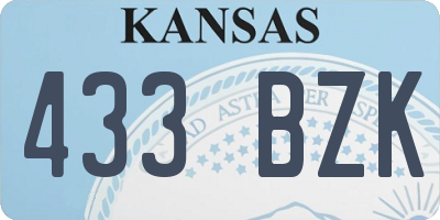 KS license plate 433BZK